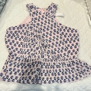 Loft Floral Sleeveless peplum Top